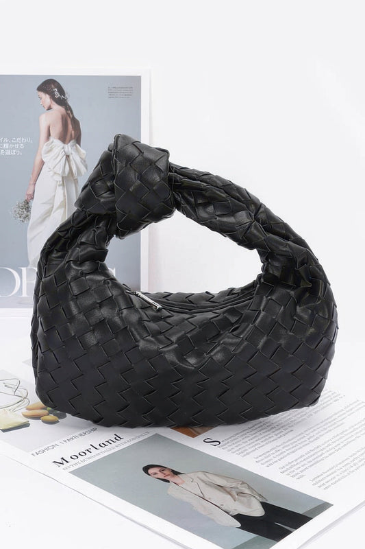 Faux Leather Braided Zip Bag – New Arrival Now Live