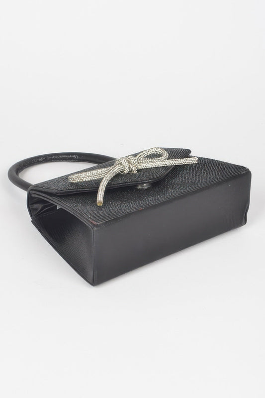Rhinestone Ribbon Top Handle Bag – New Arrival Now Live
