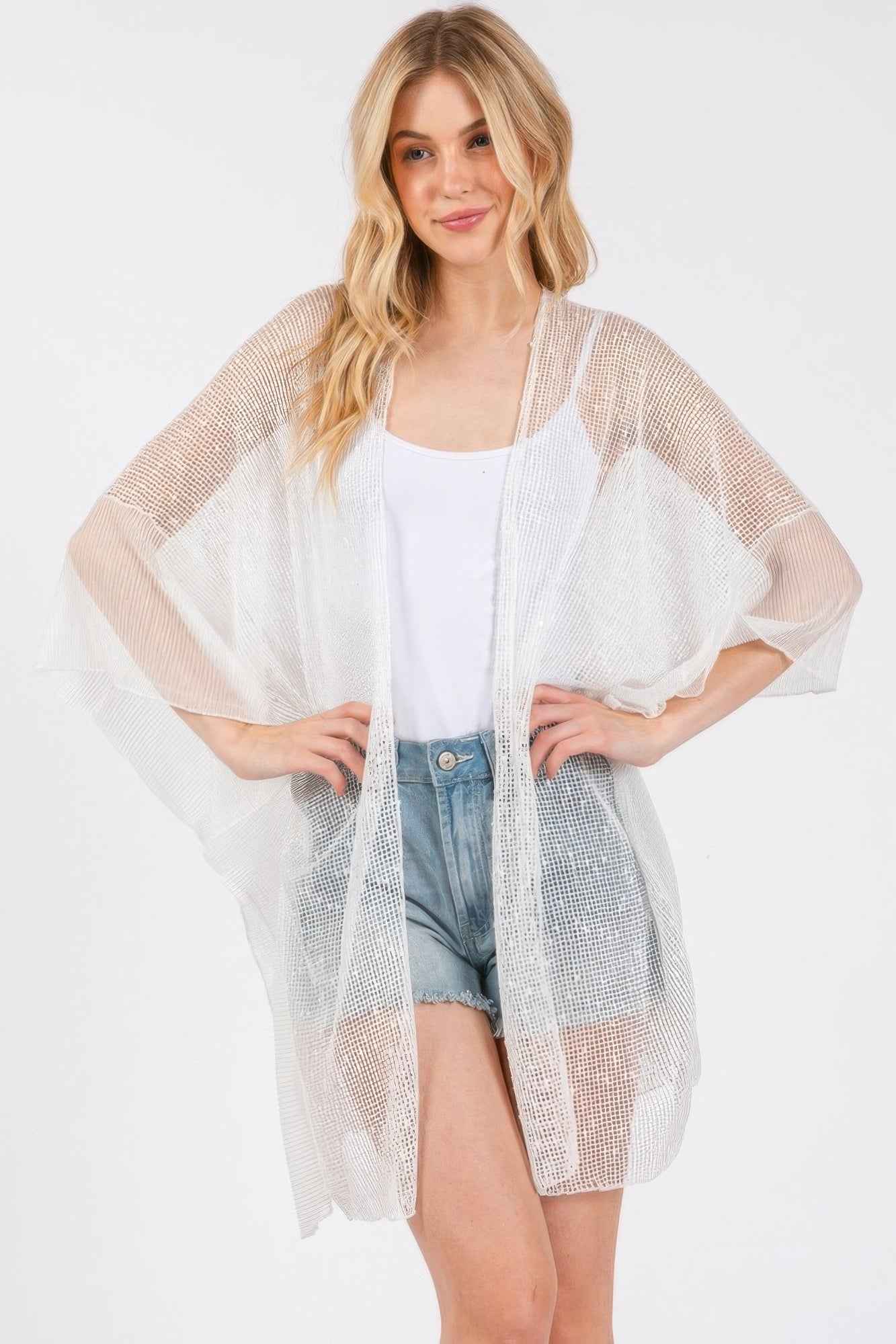 Embellished Sequin Mesh Cover Up – New Arrival Now Live