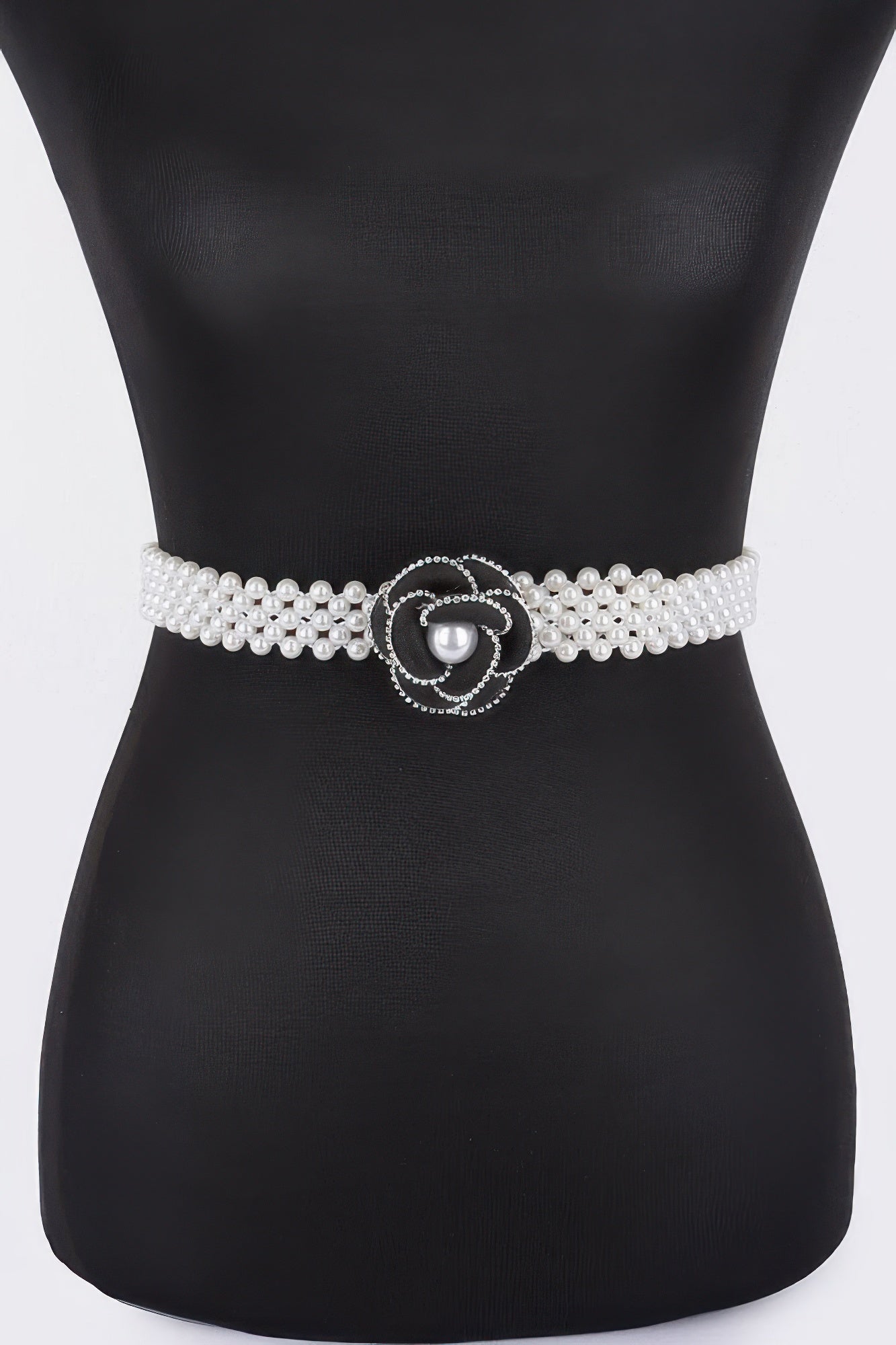 New Arrival – Flower Faux Pearl Elastic Belt – New Arrival Now Live