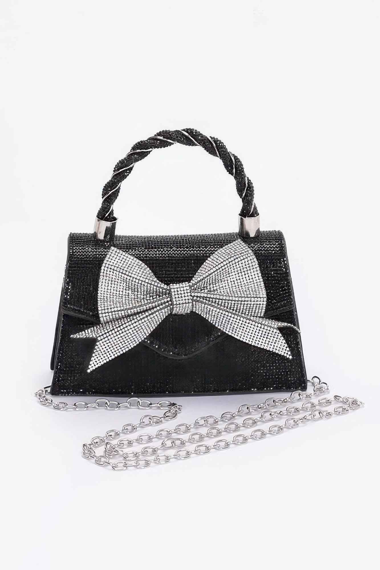 New Arrival – Rhinestone Ribbon Top Handle Flap Bag – New Arrival Now Live