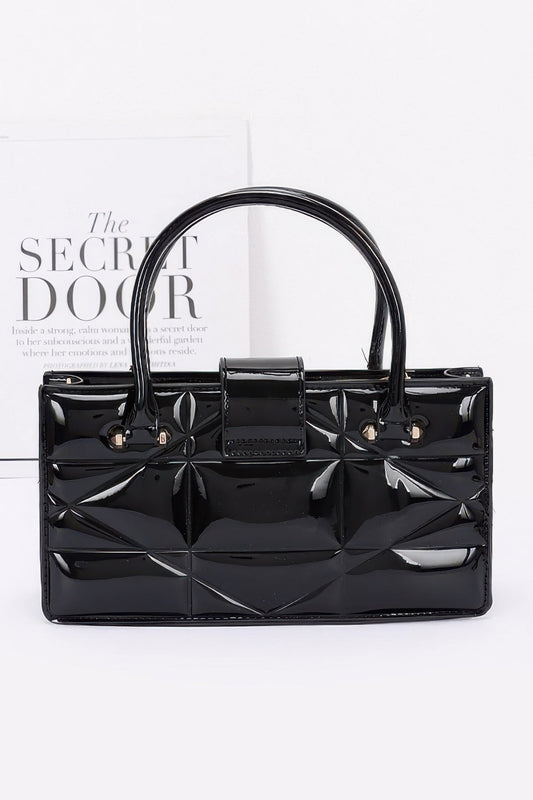 Embossed Enamel Handle Clutch – New Arrival Now Live