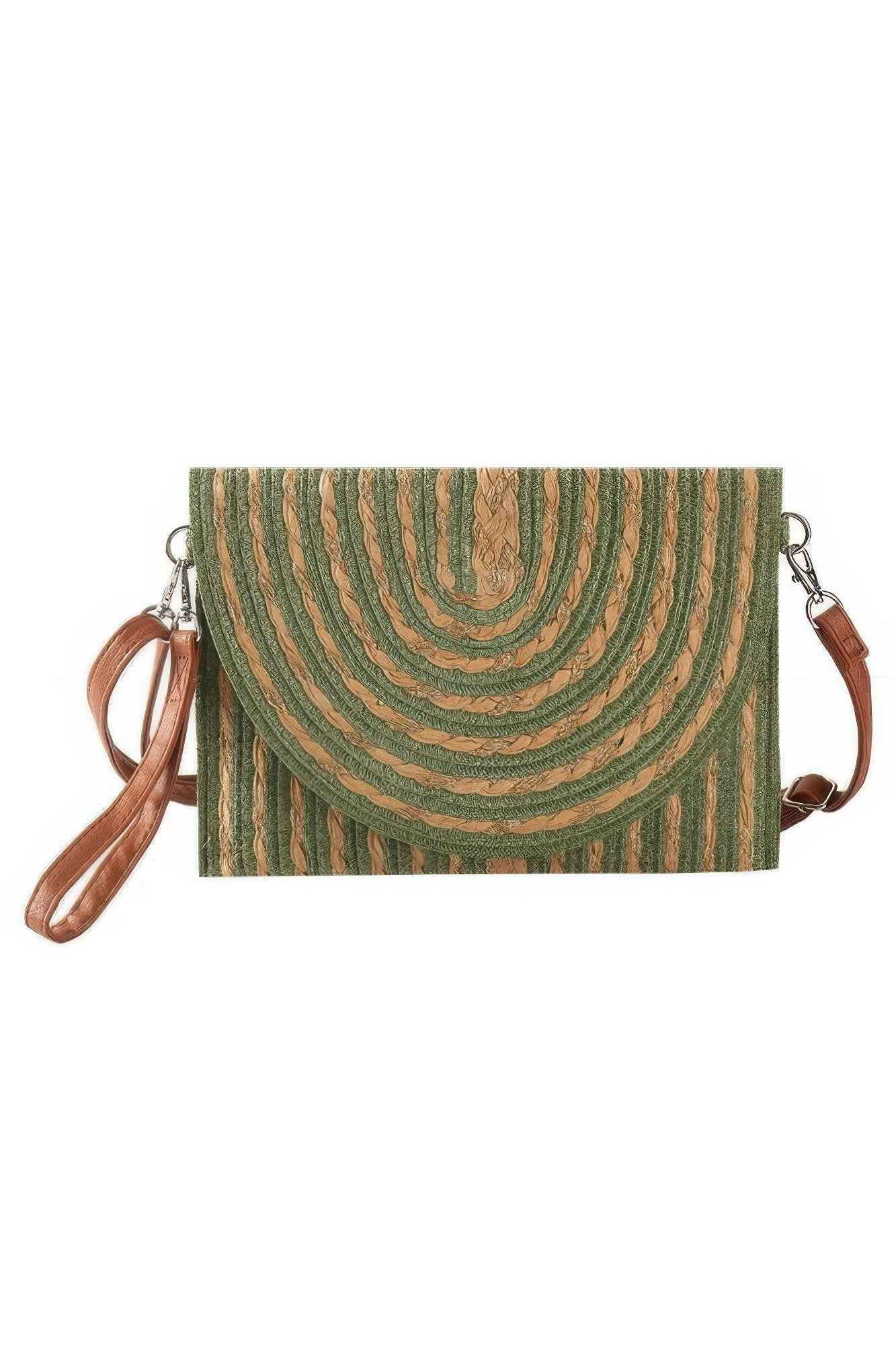 New Arrival – Gold Threads Mixed Color Straw Clutch Crossbodybag – New Arrival Now Live