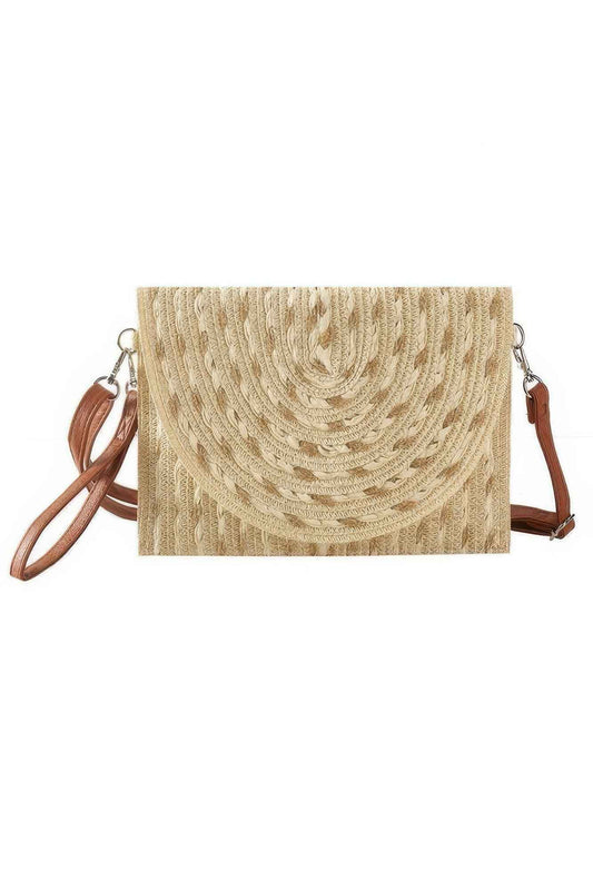 Gold Threads Mixed Color Straw Clutch Crossbodybag – New Arrival Now Live