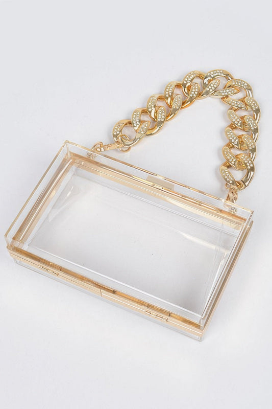 Transparent Hard Case W/stoned Chain – New Arrival Now Live