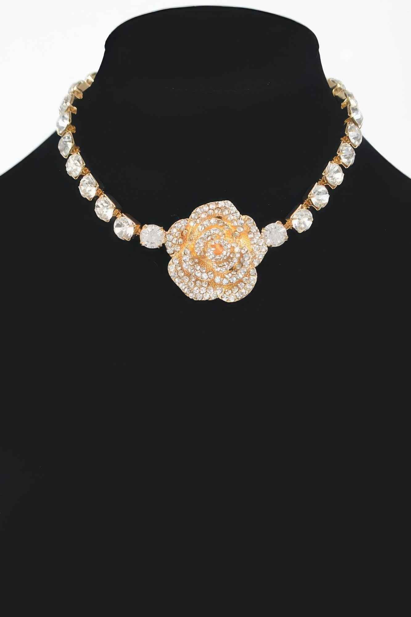 Rhinestone Flower Choker – New Arrival Now Live