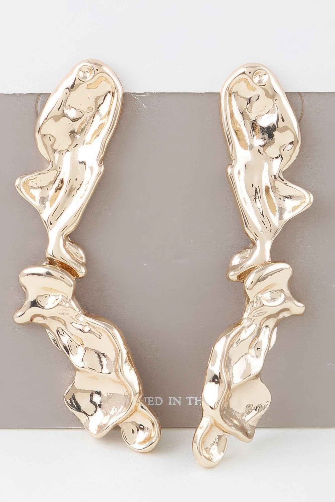 New Arrival – Shiny Abstract Ripple Earrings – New Arrival Now Live