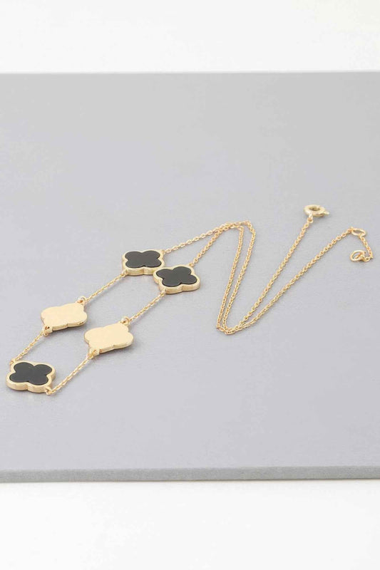 Two Toned Clover Charm Necklace – New Arrival Now Live