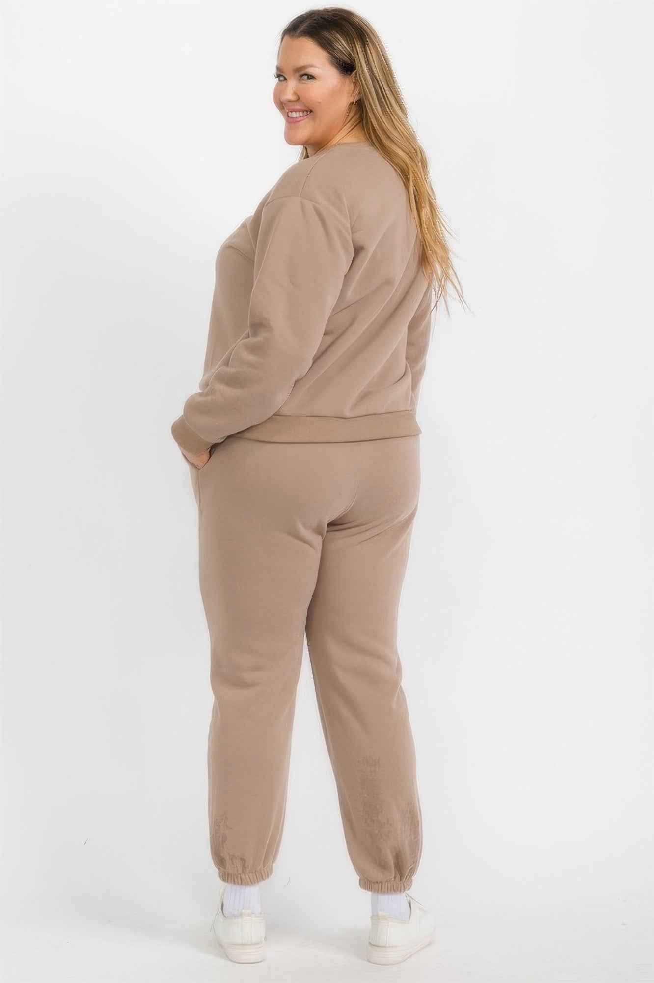 Plus Size Classic Poly Fleece Crewneck Pullover