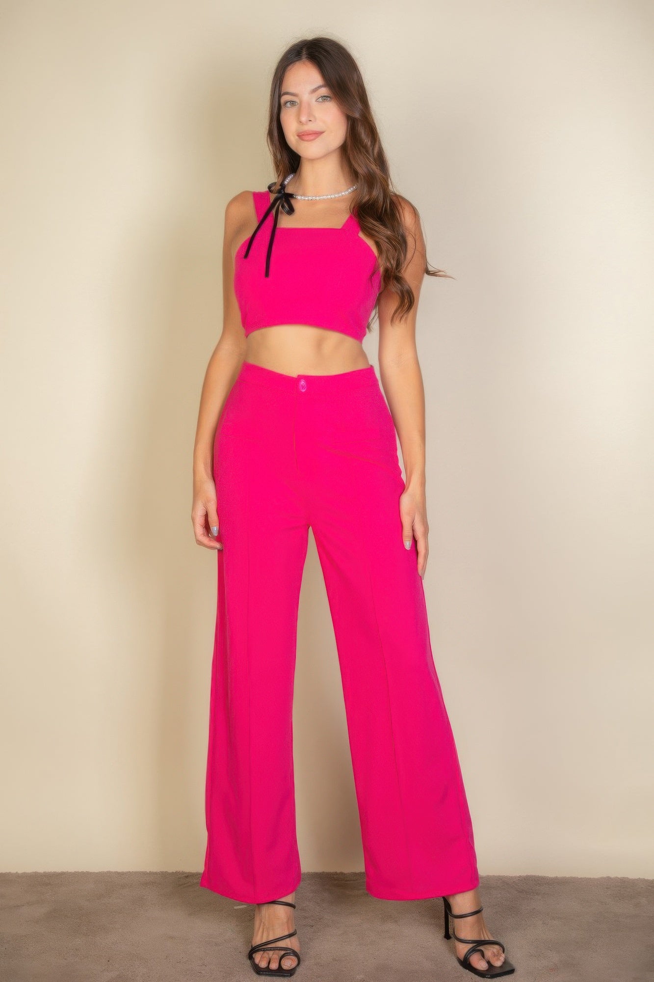 Solid Tank Top & Wide Leg Pants – New Arrival Now Live