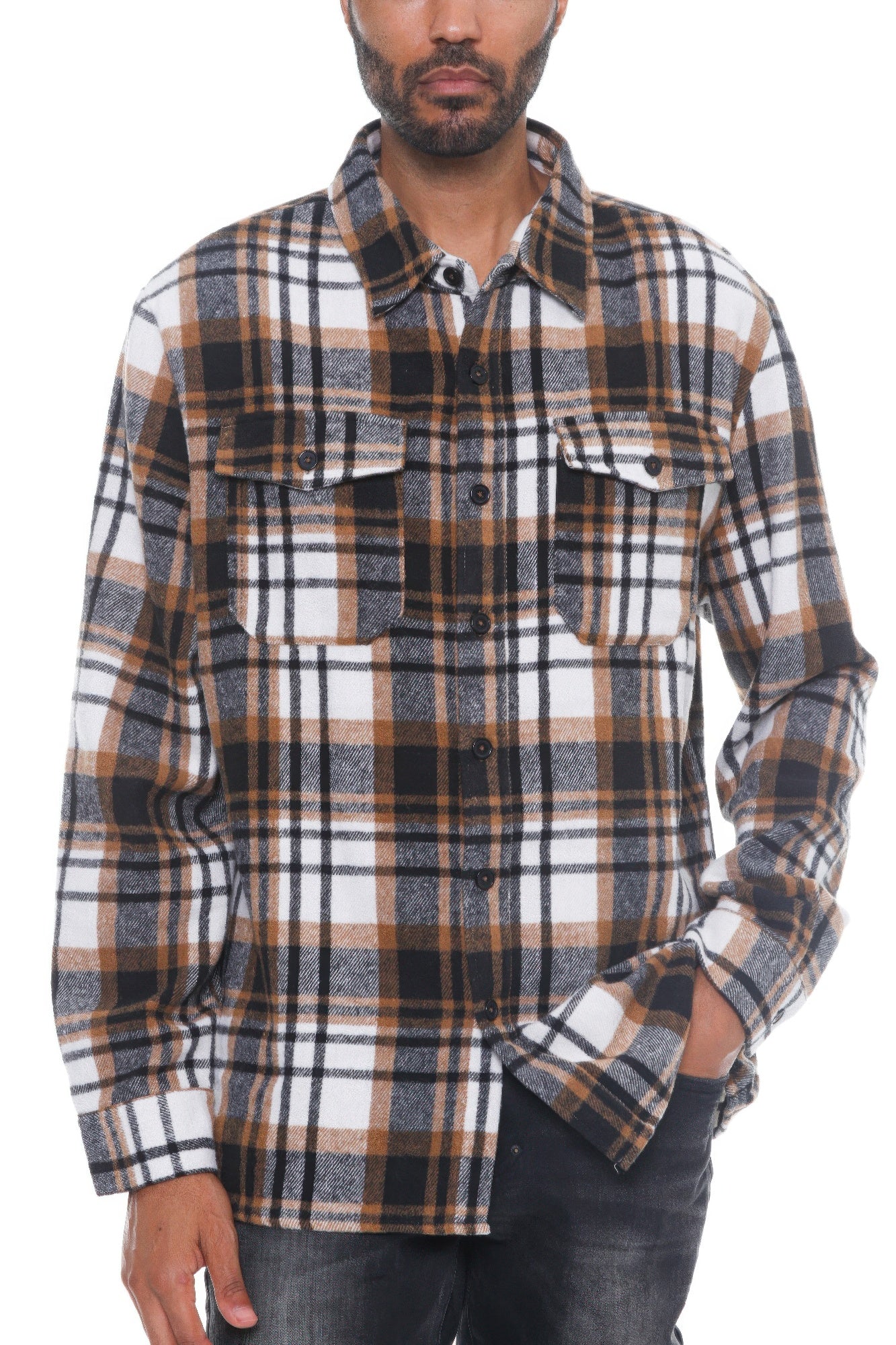 New Arrival – Mens Checkered Soft Flannel Shacket – New Arrival Now Live