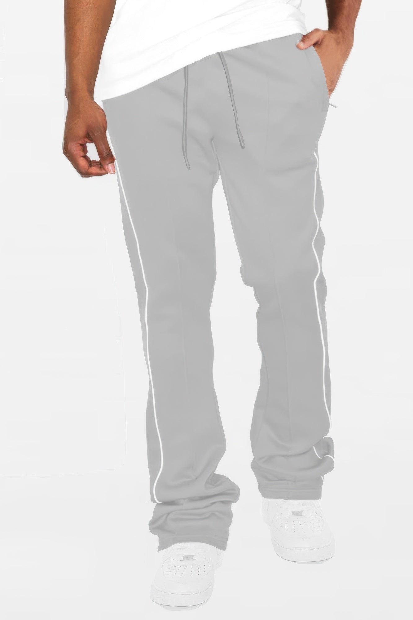 New Arrival – Mens Side Pipe Stacked Flare Pants – New Arrival Now Live