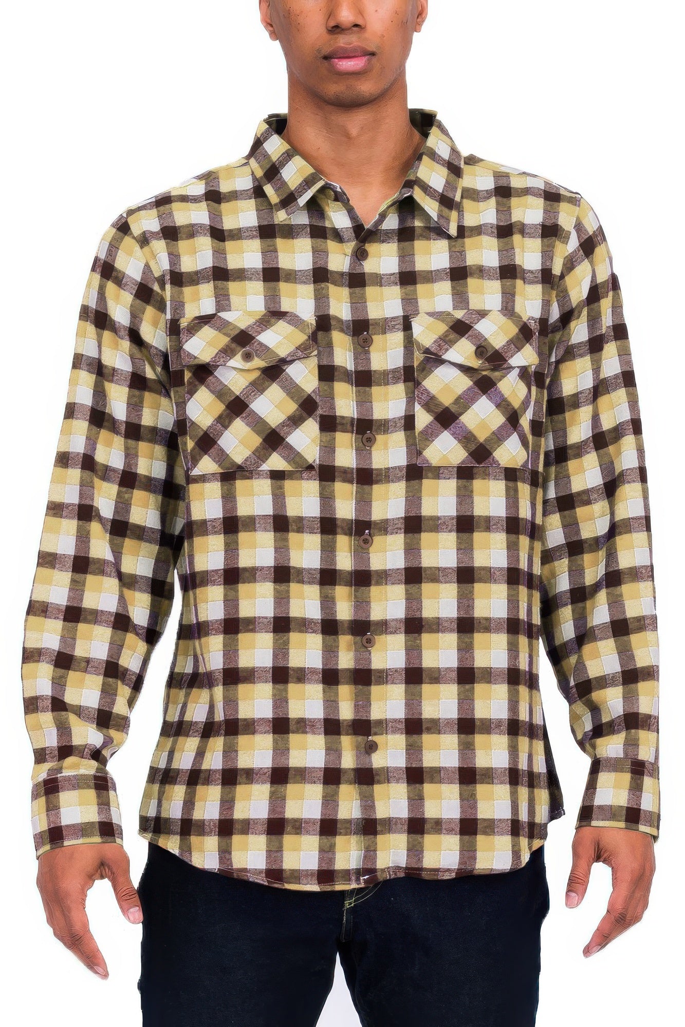 New Arrival – Regular Fit Checker Plaid Flannel Long Sleeve – New Arrival Now Live