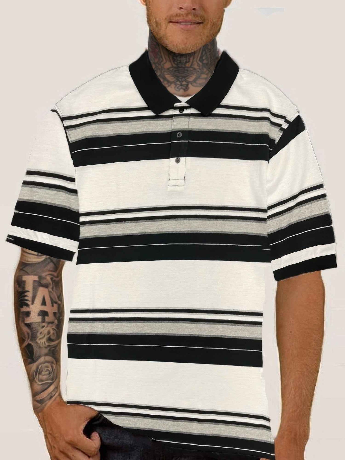 New Arrival – Old School Striped Pique Polo Shirt – New Arrival Now Live