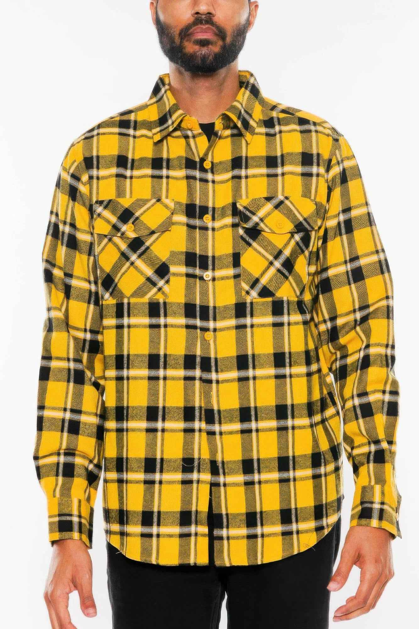New Arrival – Long Sleeve Flannel Full Plaid Checkered Shirt – New Arrival Now Live