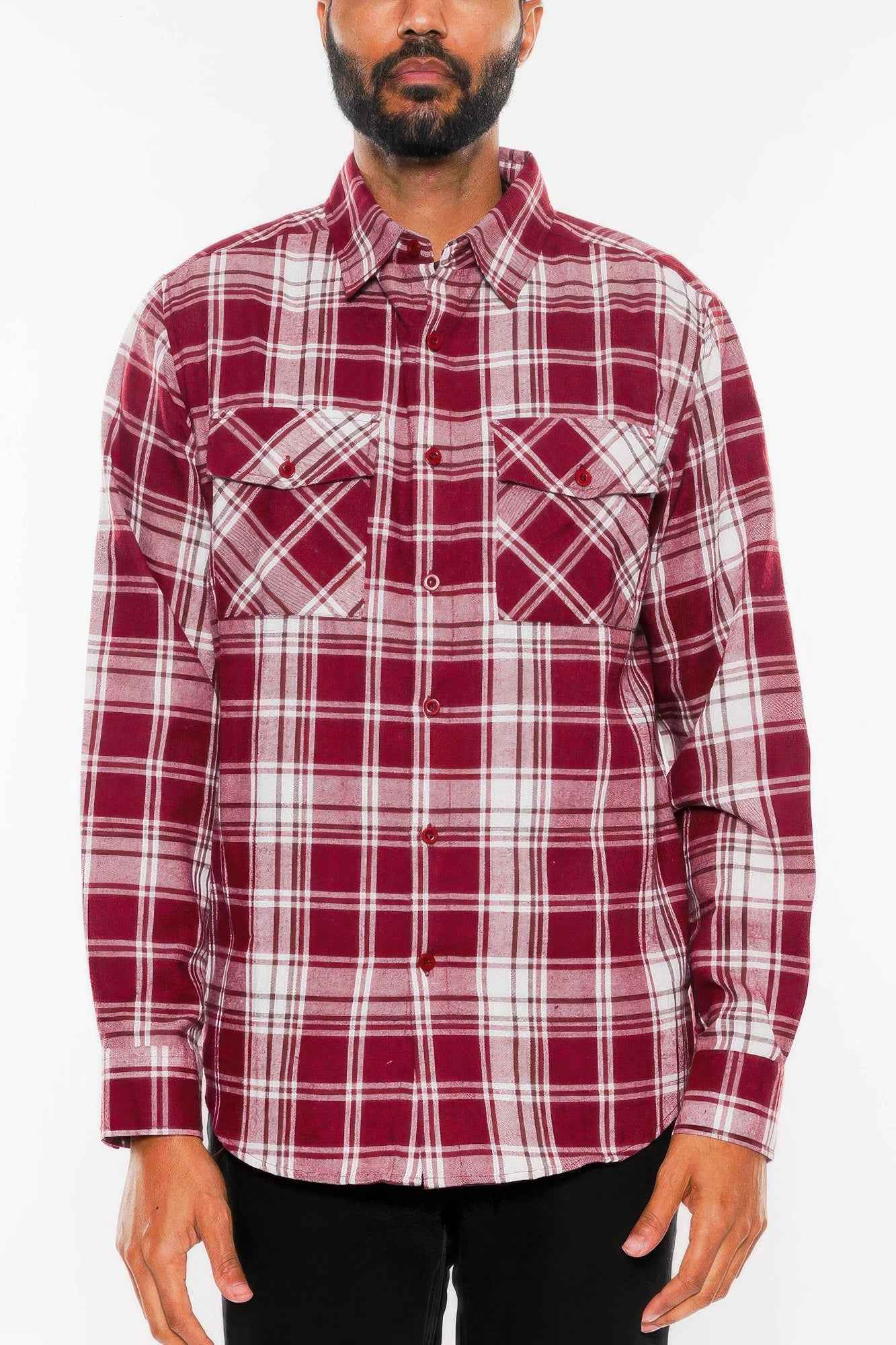 Long Sleeve Flannel Full Plaid Checkered Shirt – New Arrival Now Live