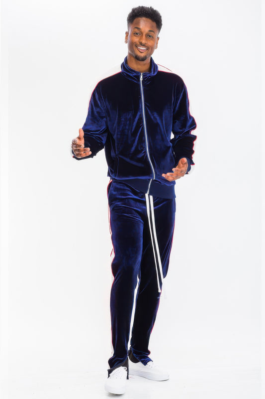 New Arrival – Mens Velour Track Jacket And Track Pant Set – New Arrival Now Live