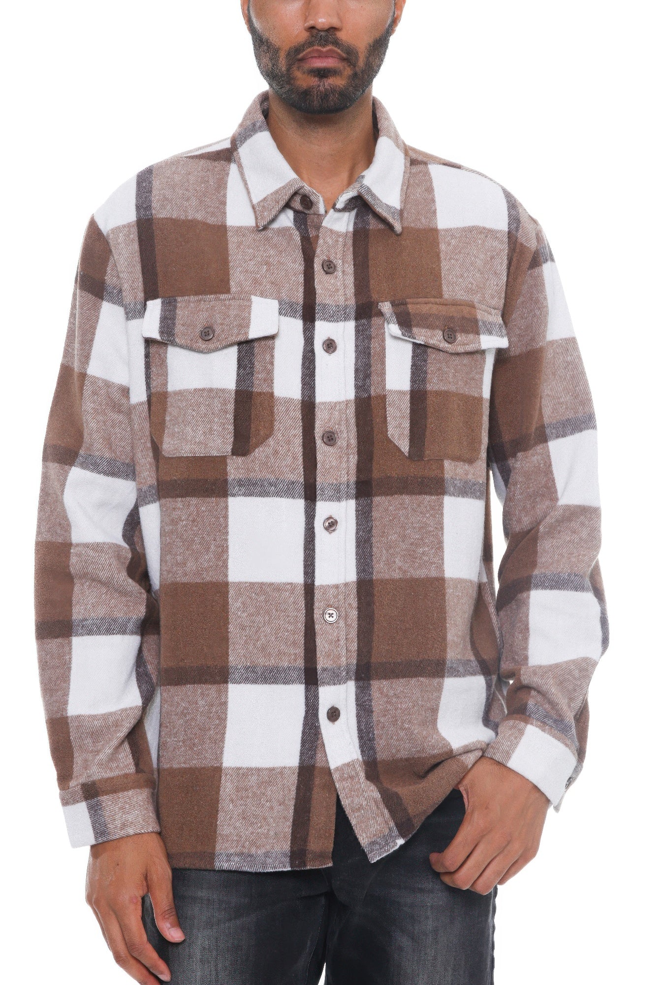 New Arrival – Mens Checkered Soft Flannel Shacket – New Arrival Now Live