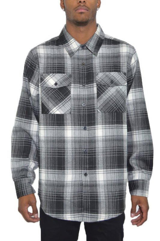 Regular Fit Checker Plaid Flannel Long Sleeve – New Arrival Now Live