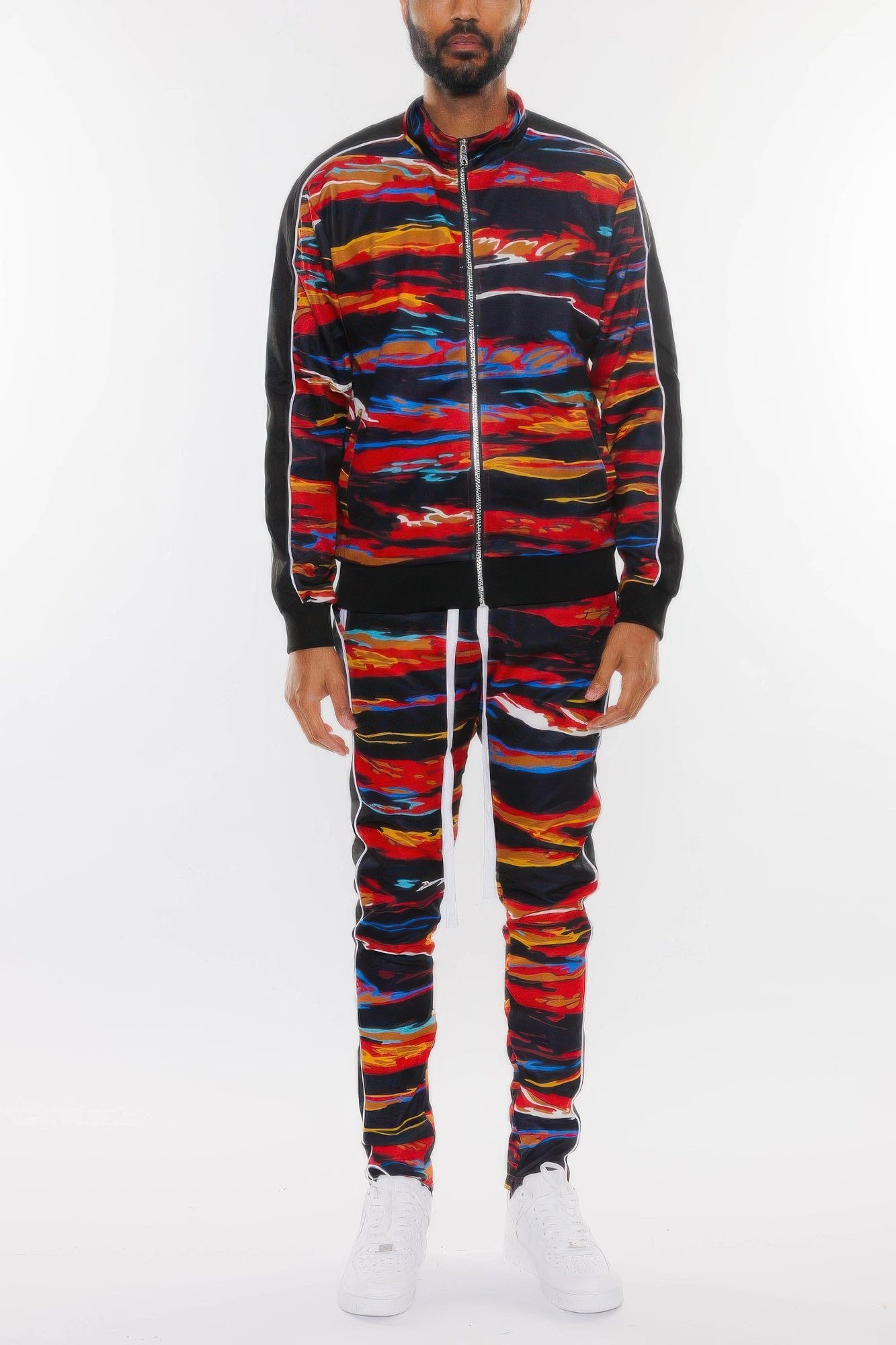 New Arrival – Mens Print Full Zip Track Suit Set – New Arrival Now Live