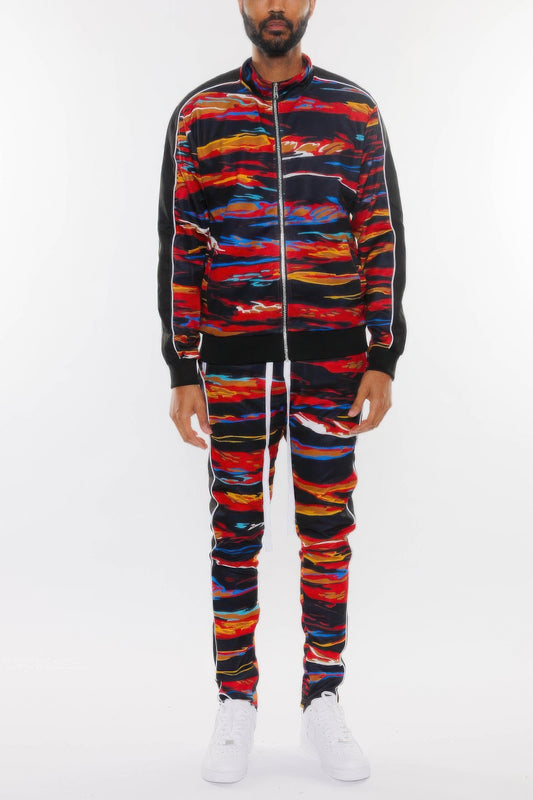 New Arrival – Mens Print Full Zip Track Suit Set – New Arrival Now Live