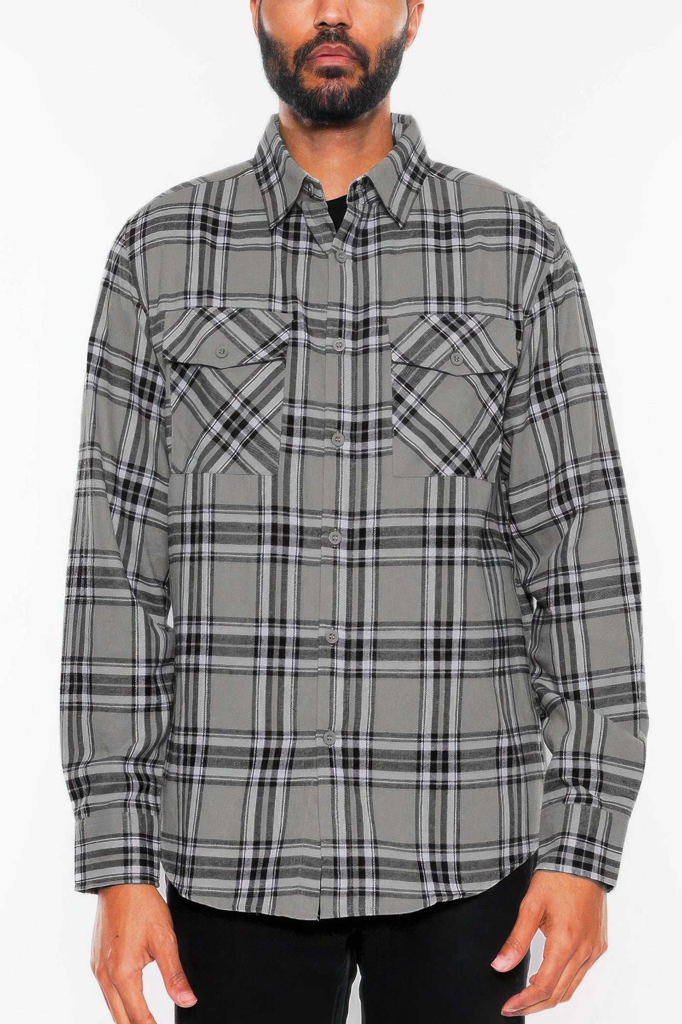 New Arrival – Long Sleeve Flannel Full Plaid Checkered Shirt – New Arrival Now Live