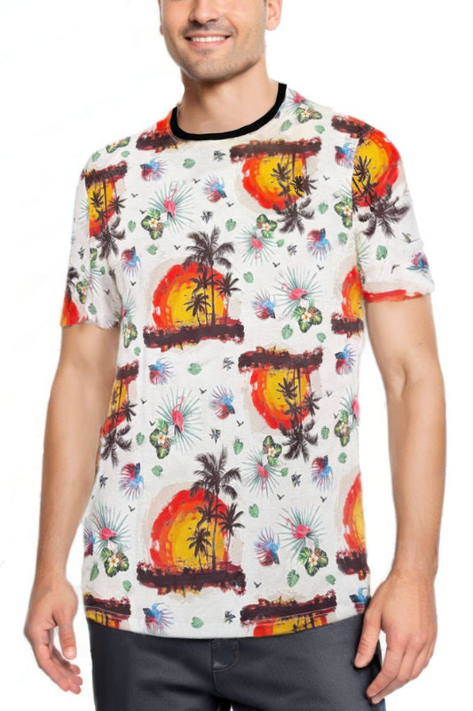 Allover Print Short Sleeve Tshirt – New Arrival Now Live