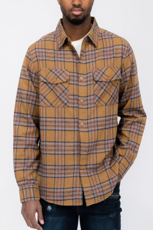 Long Sleeve Flannel Full Plaid Checkered Shirt – New Arrival Now Live