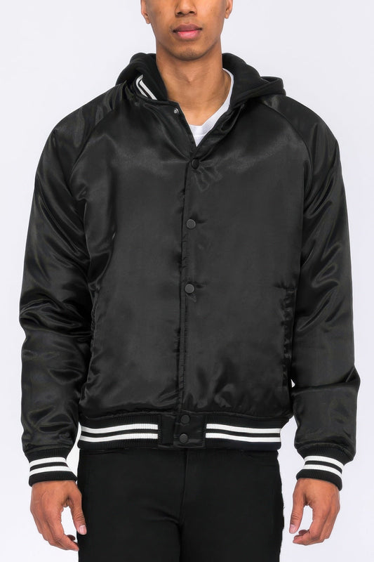 Satin Varsity Bomber Jacket – New Arrival Now Live