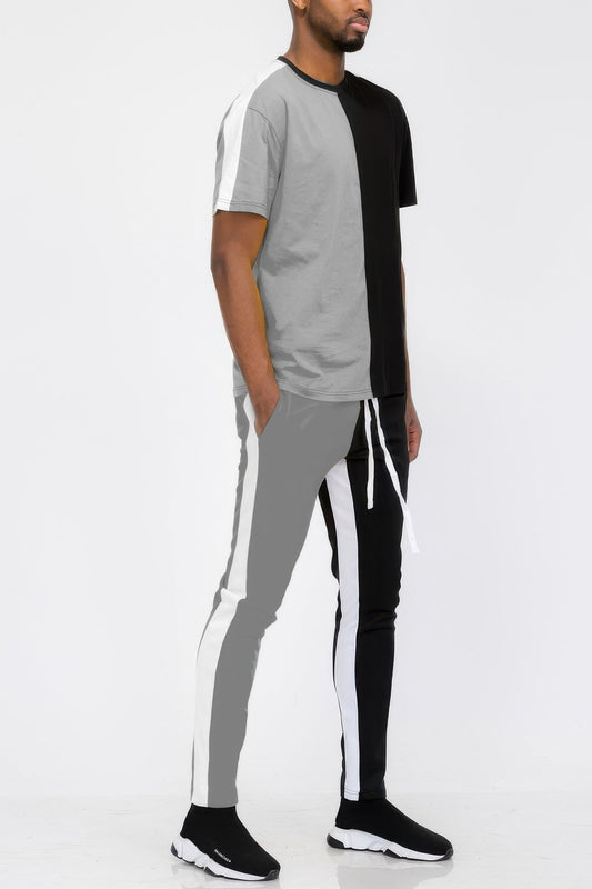 Two Tone Color Block Track Pant Jogger – New Arrival Now Live