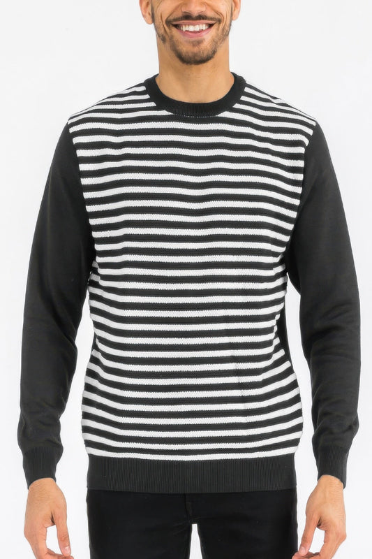 Knitted Round Neck Striped Sweater – New Arrival Now Live