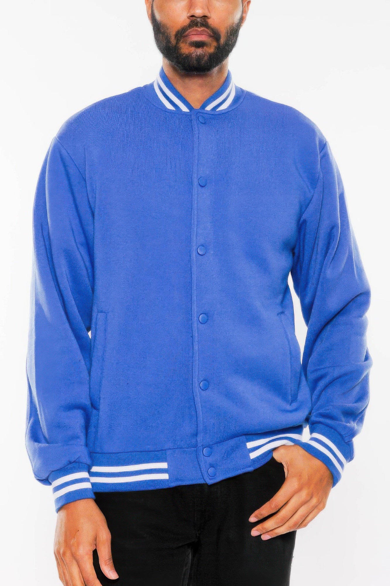 New Arrival – Mens Fleece Snap Button Varsity Jacket – New Arrival Now Live