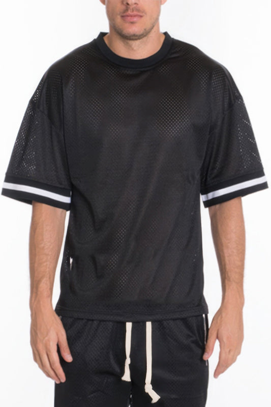 Mesh Sleeve Tape Athletic Tshirt – New Arrival Now Live