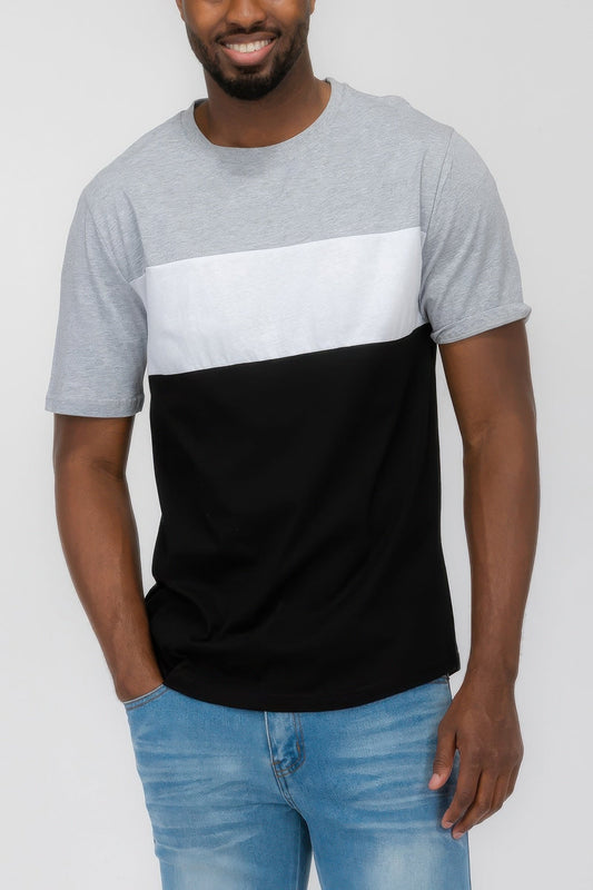 Mens Color Block Short Sleeve Tshirt – New Arrival Now Live