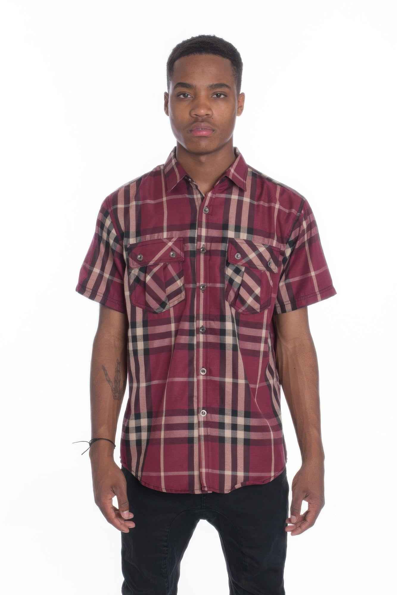 New Arrival – Men's Casual Short Sleeve Checker Shirts – New Arrival Now Live