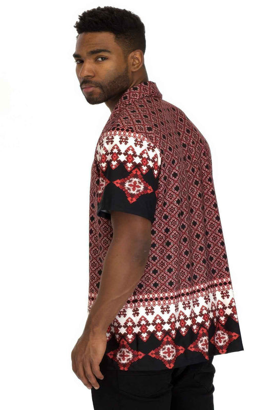 Mens Cuban Collar Cut Button Down Shirt – New Arrival Now Live