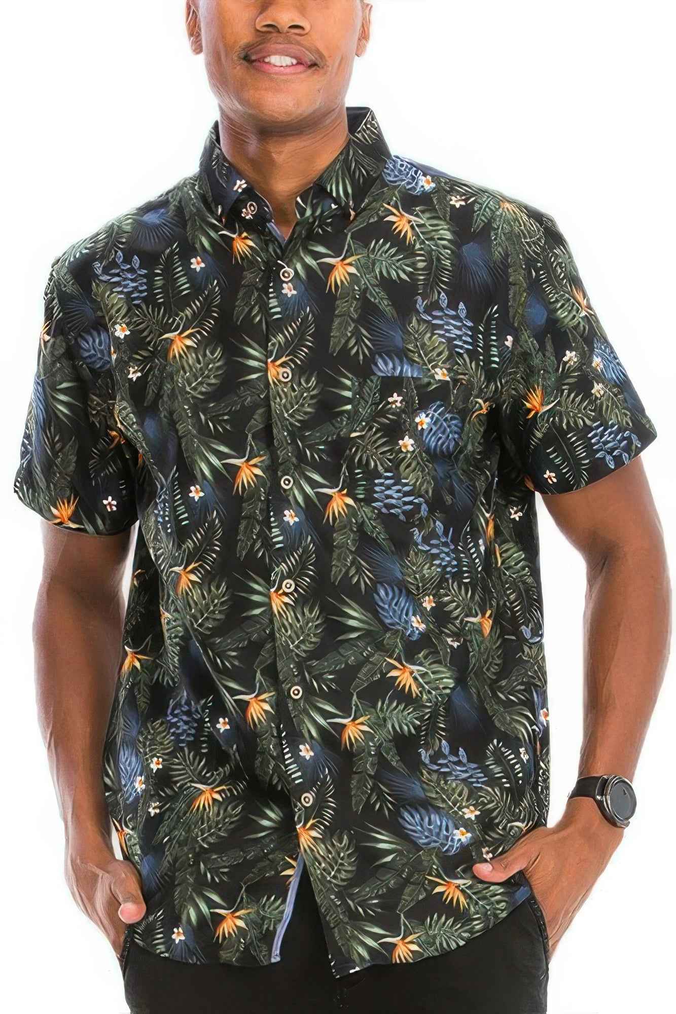New Arrival – Hawaiian Print Button Down Shirt – New Arrival Now Live