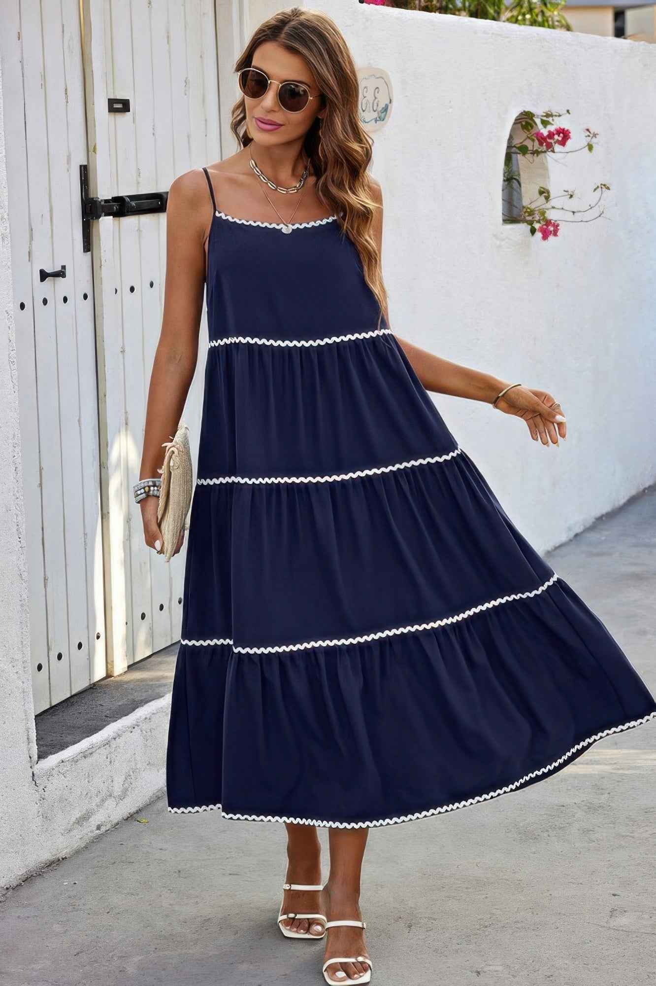 New Arrival – Spaghetti Strap Sleeveless Loose A Line Ankle Dress – New Arrival Now Live