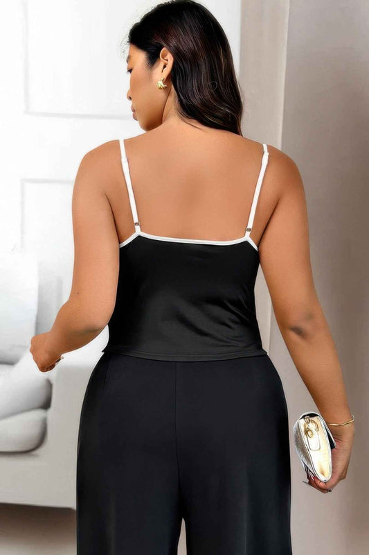 Plus Sleeveless Ruched Colorblock Fit Top – New Arrival Now Live