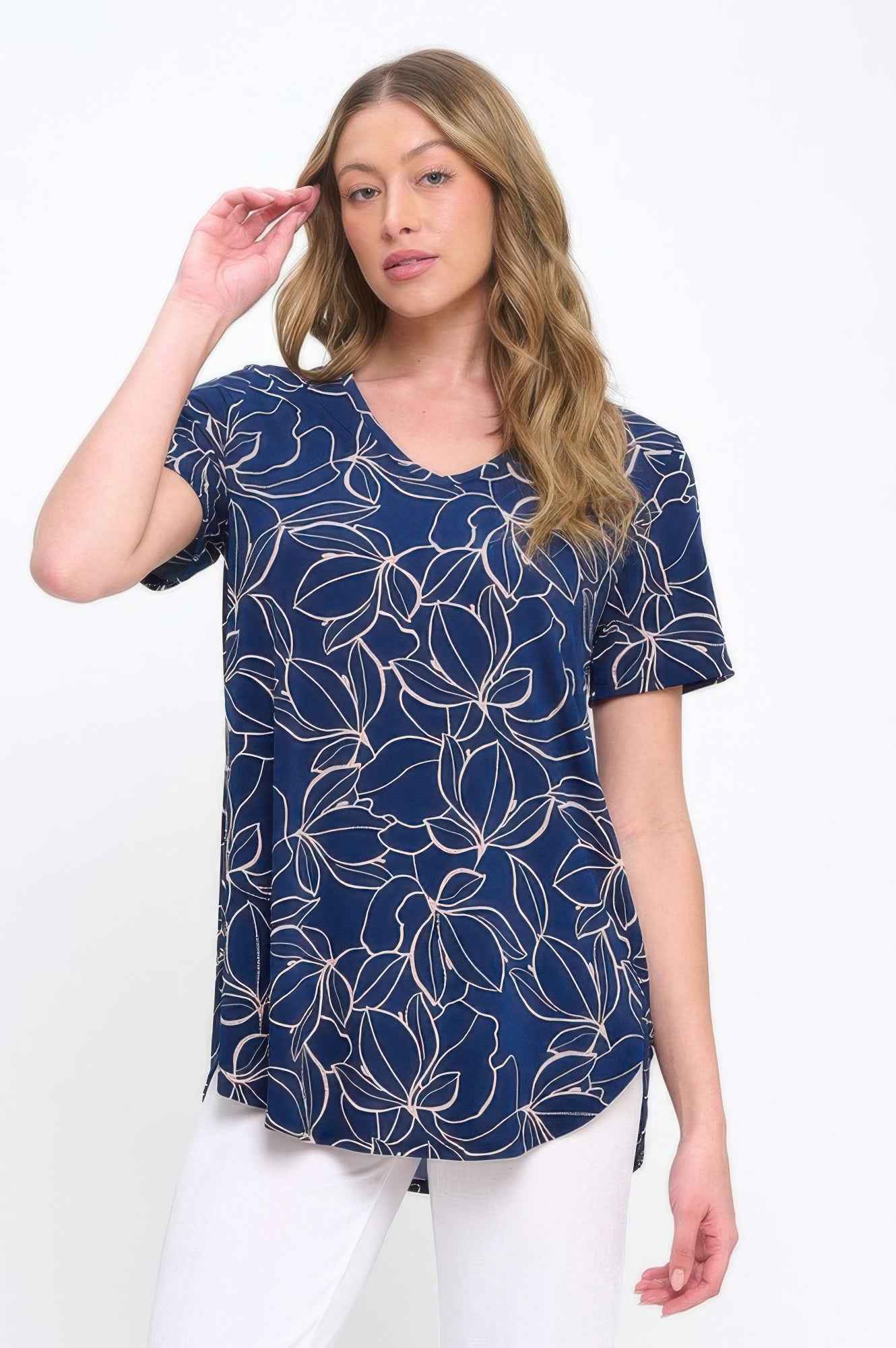 Hit V-neck Binding Top