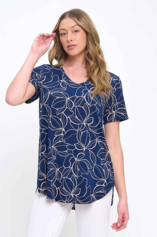 Hit V-neck Binding Top