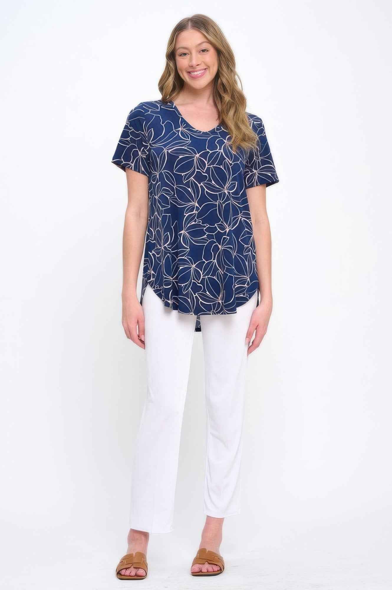 Hit V-neck Binding Top
