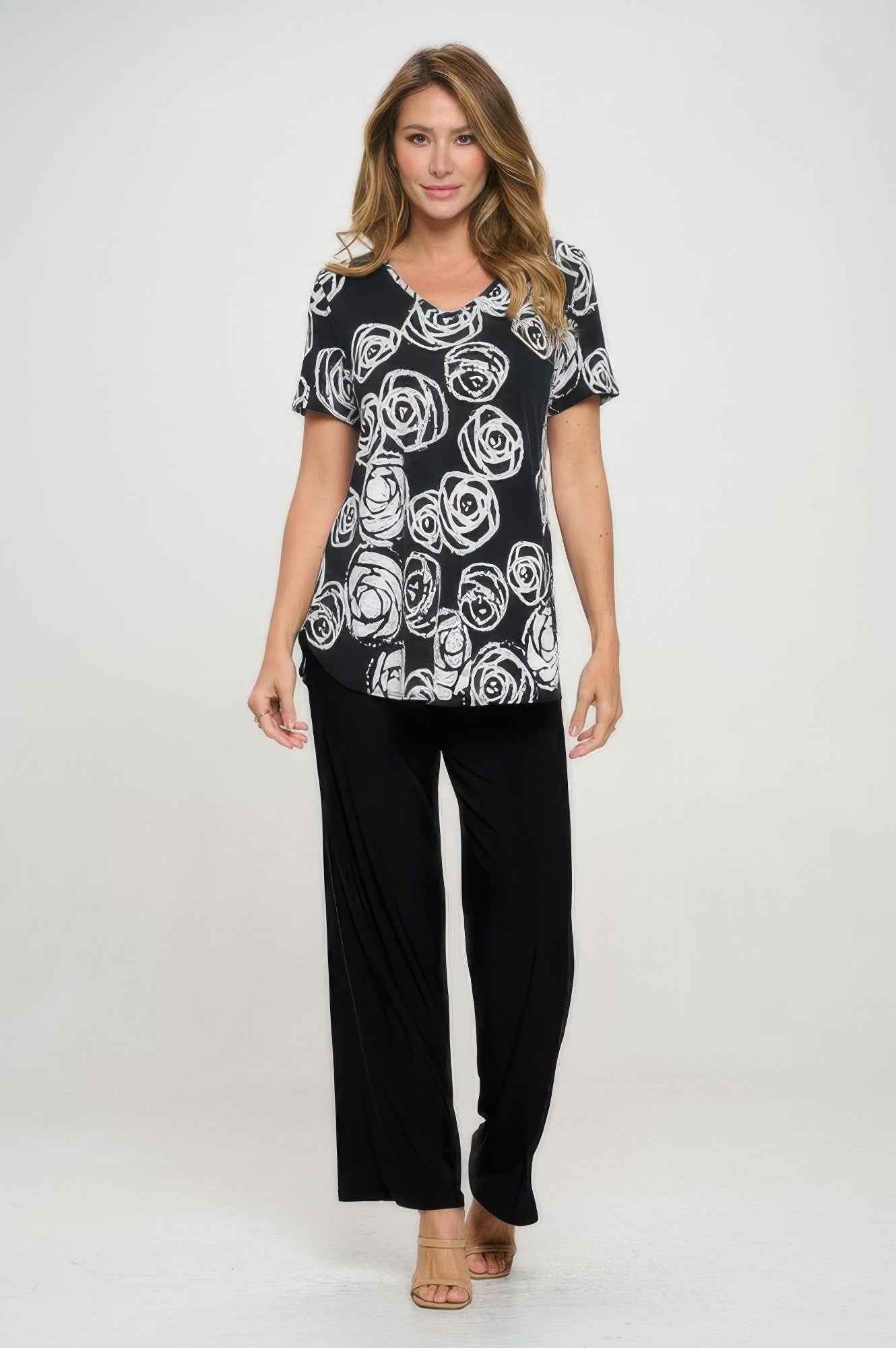 Hit V-neck Binding Top
