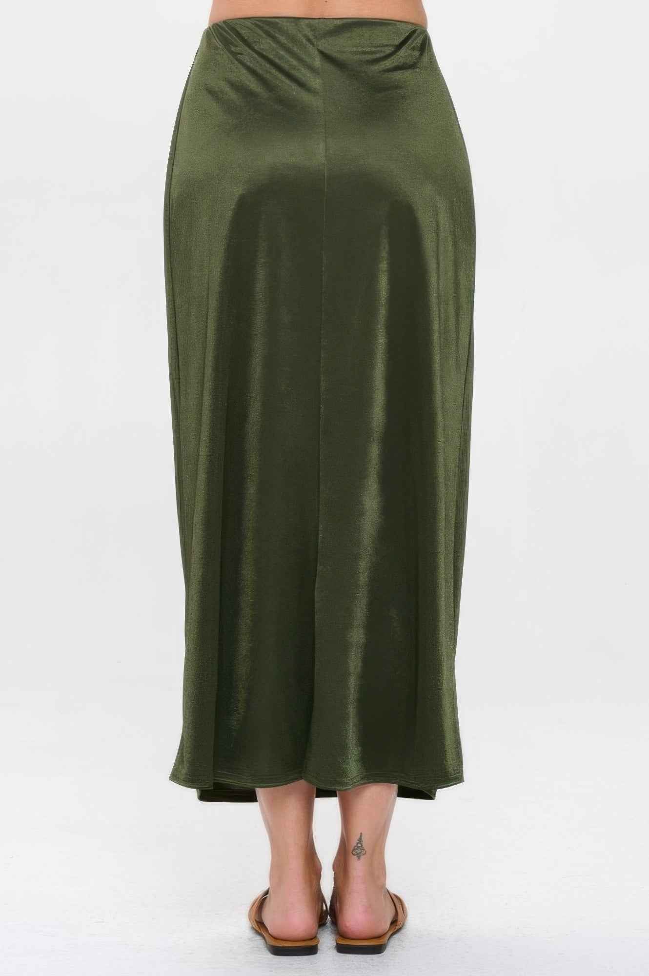 Memory Satin Washer Skirt