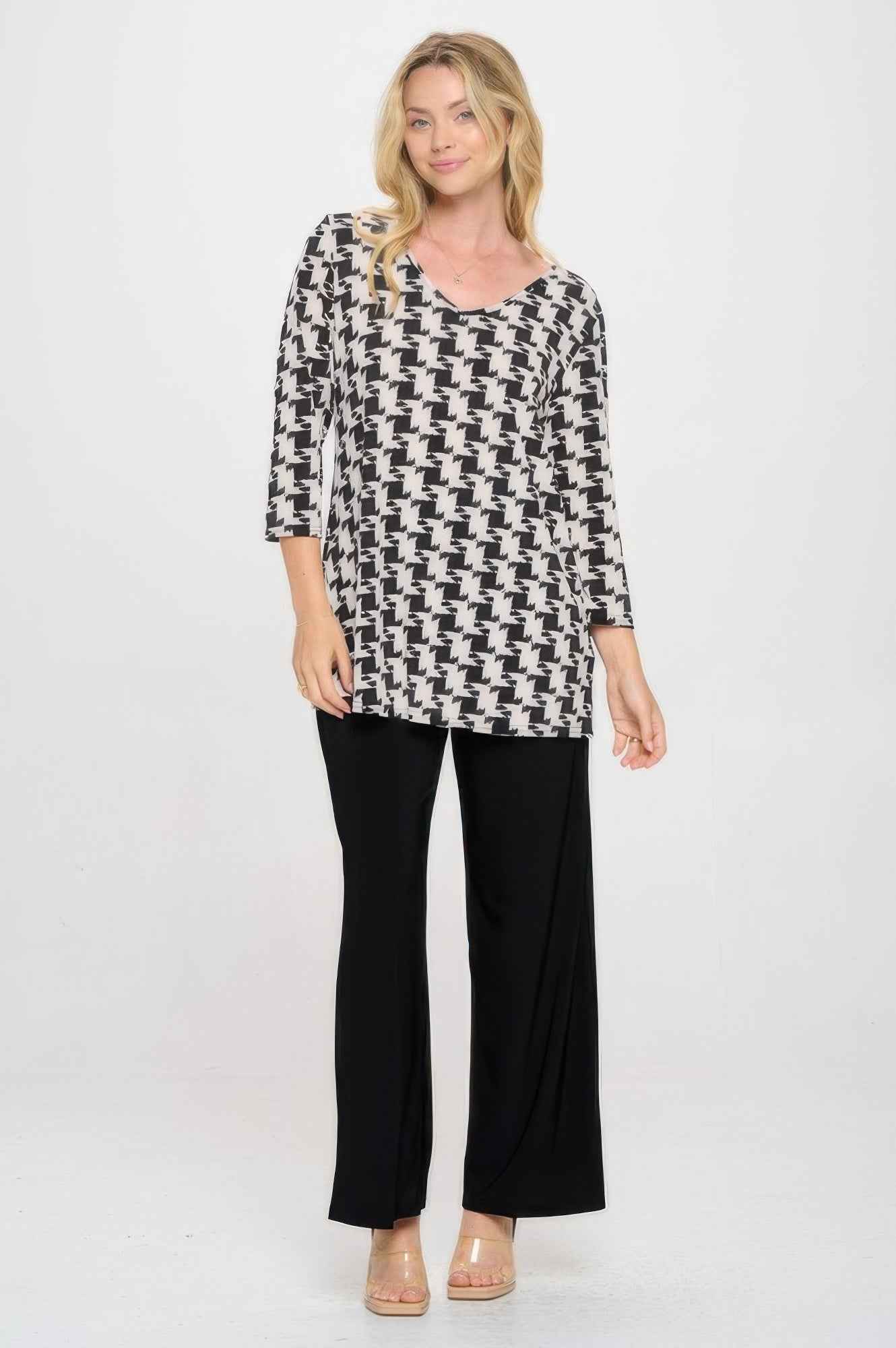 Hit V-neck Band Top W/vent