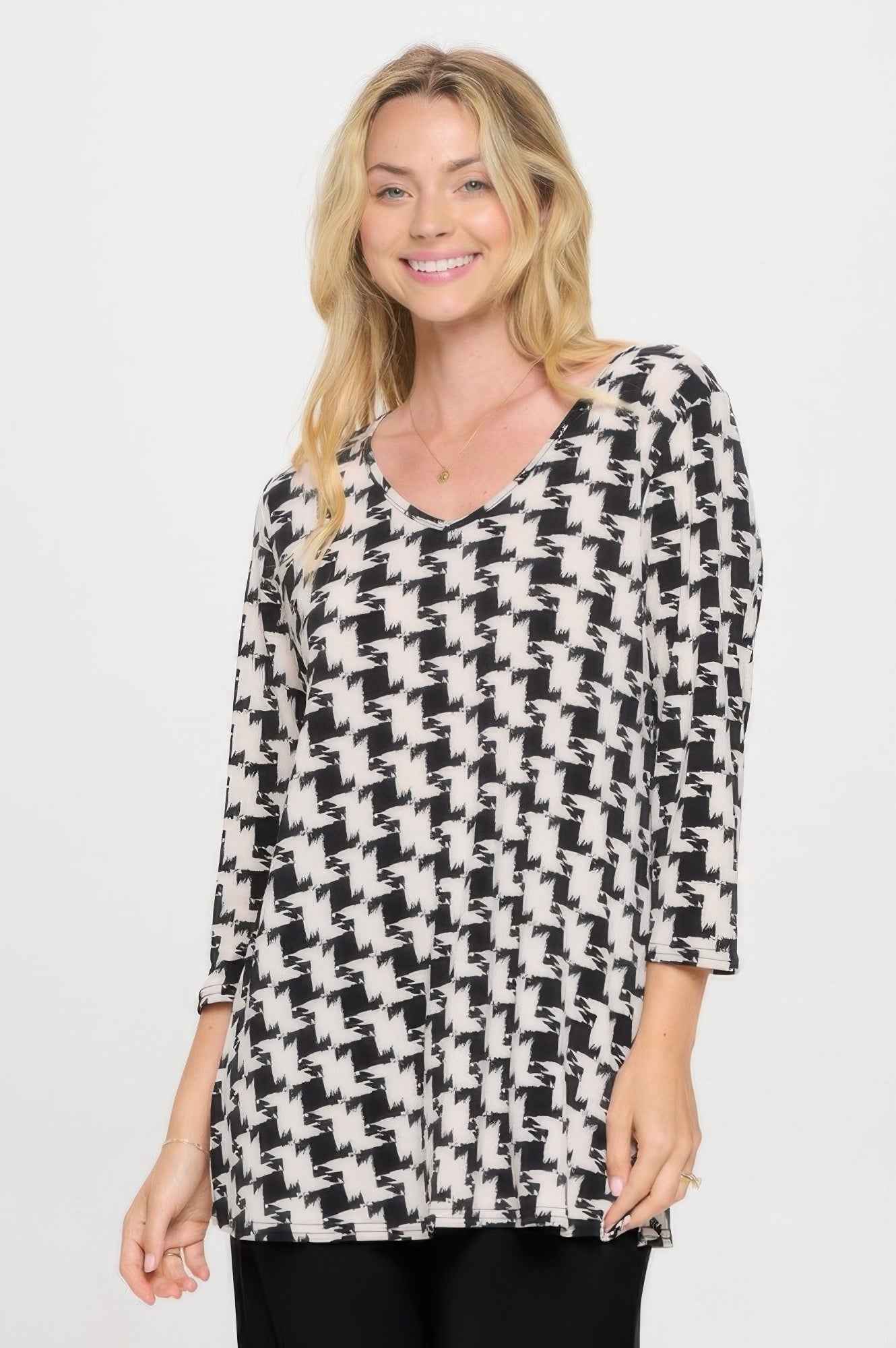 Hit V-neck Band Top W/vent