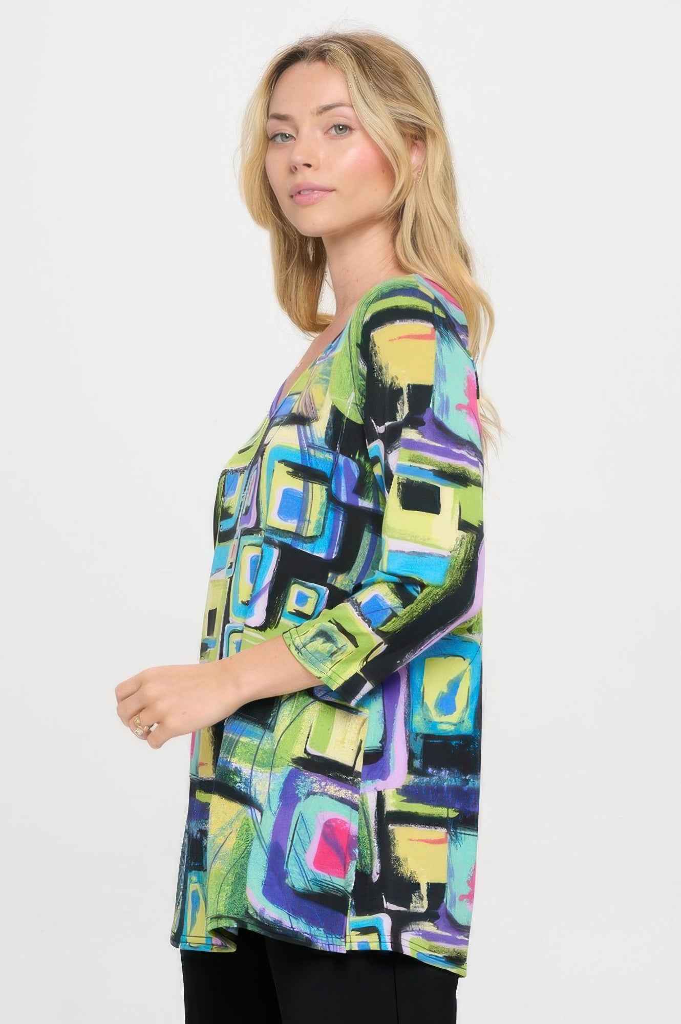 Hit V-neck Band Top W/vent