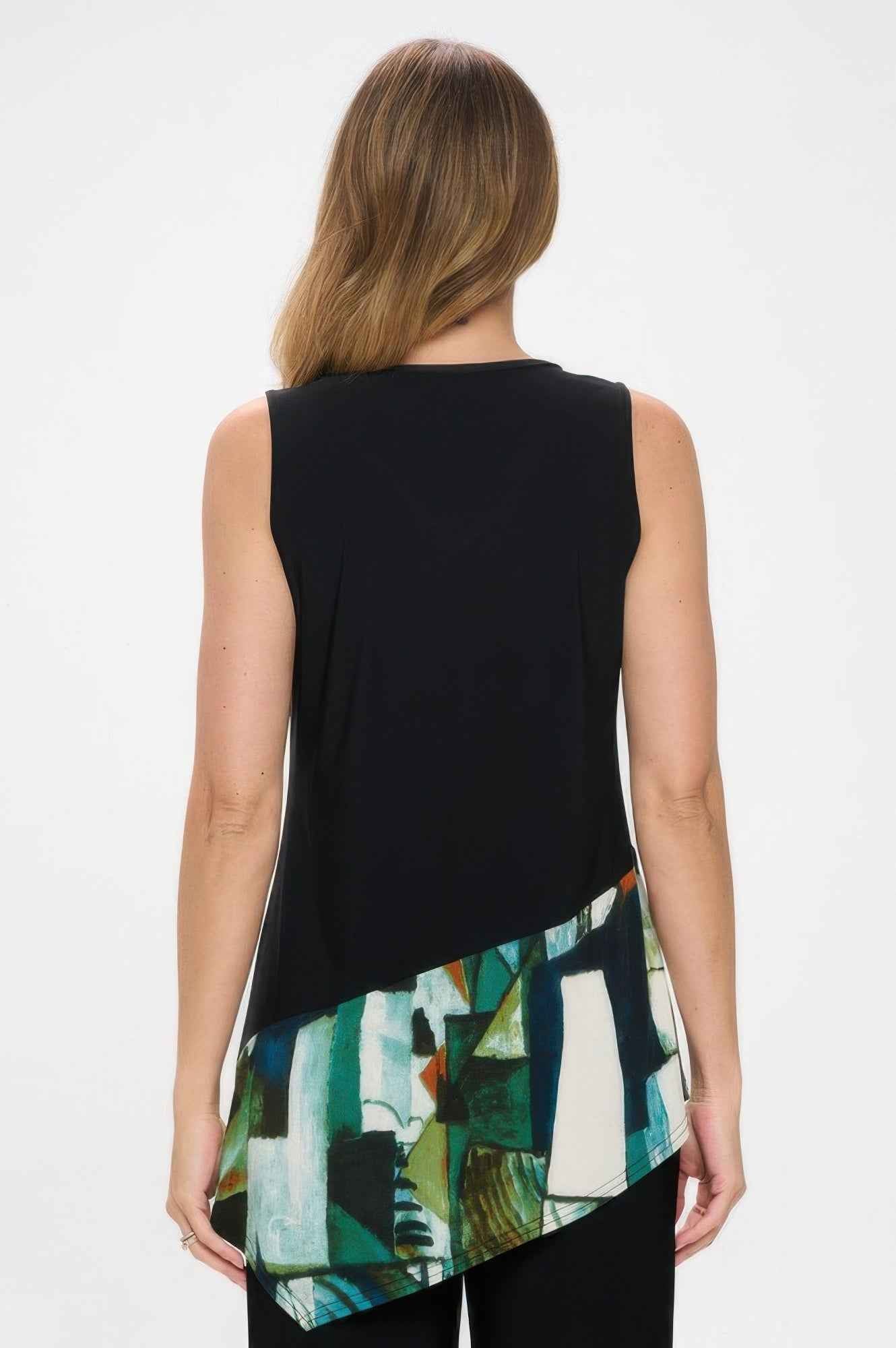 Hit Sleeveless Contrast Top