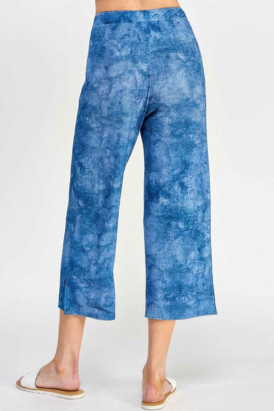 Denim-inspired Print Pull-on Pants