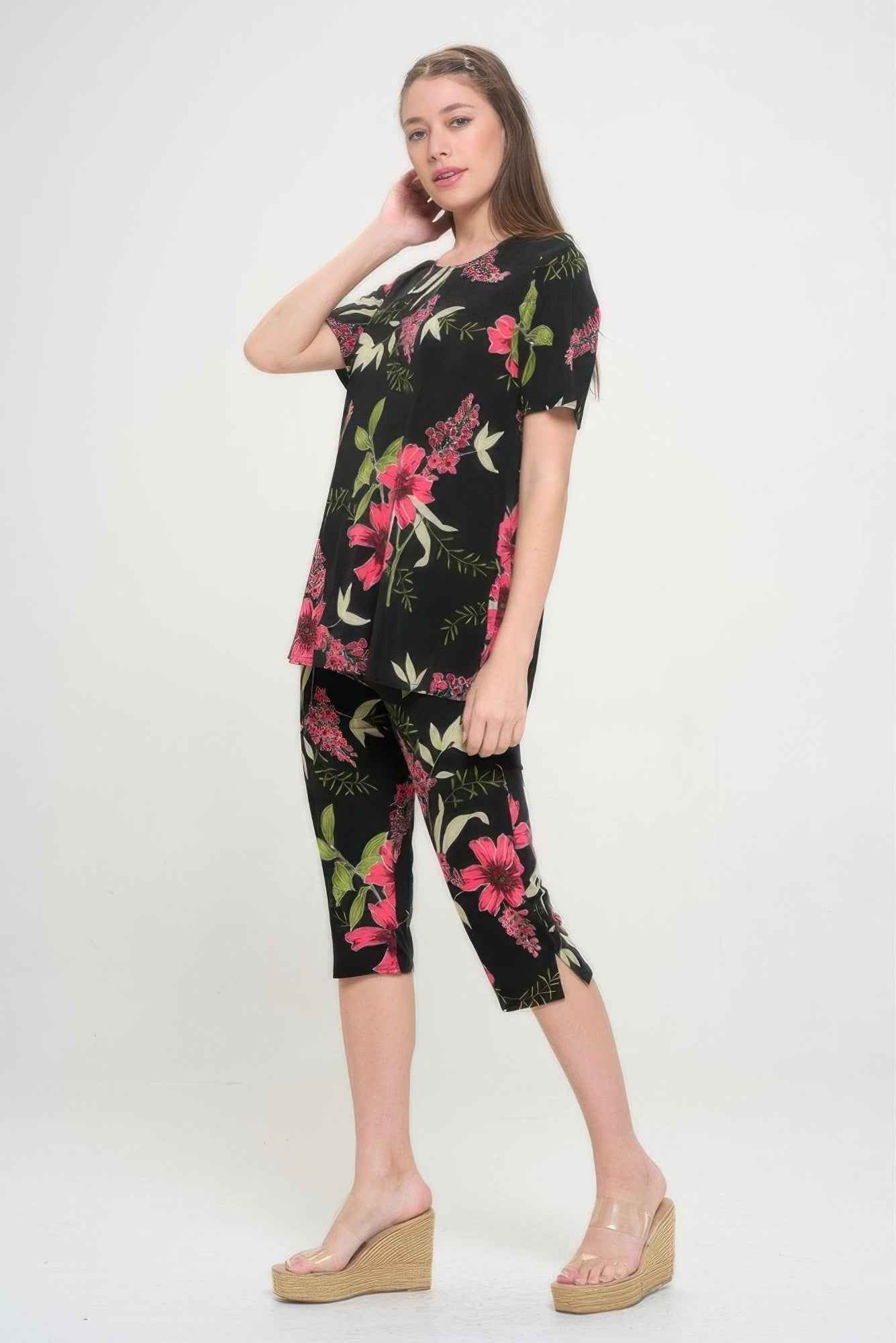 Print Bns Capri Pants Set